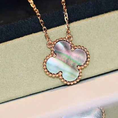 [⭐Novea]CLOVER 15MM  GRAY MOTHER OF PEARL NECKLACE