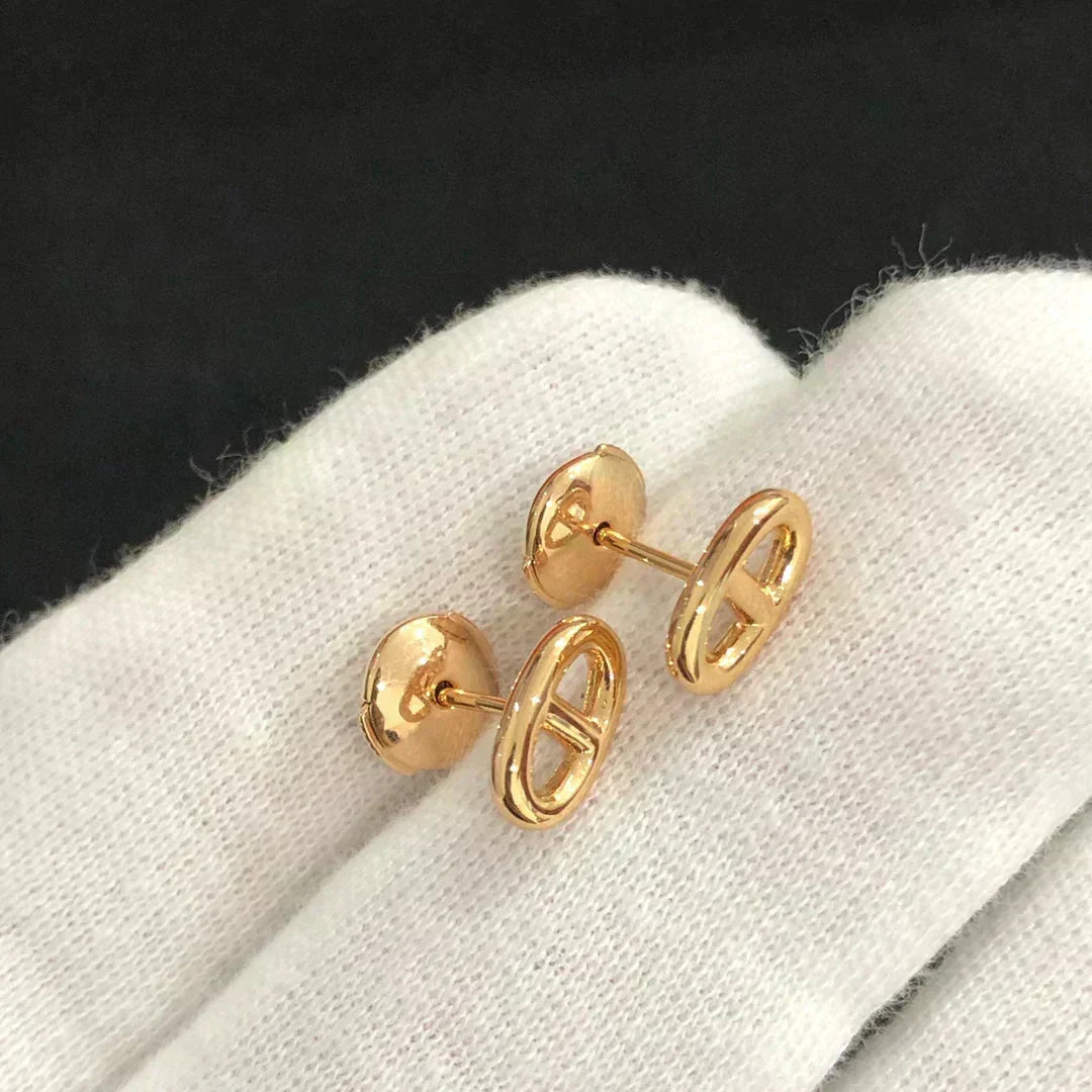 [⭐Novea]CHAINE SMALL EARRINGS GOLD AND SILVER