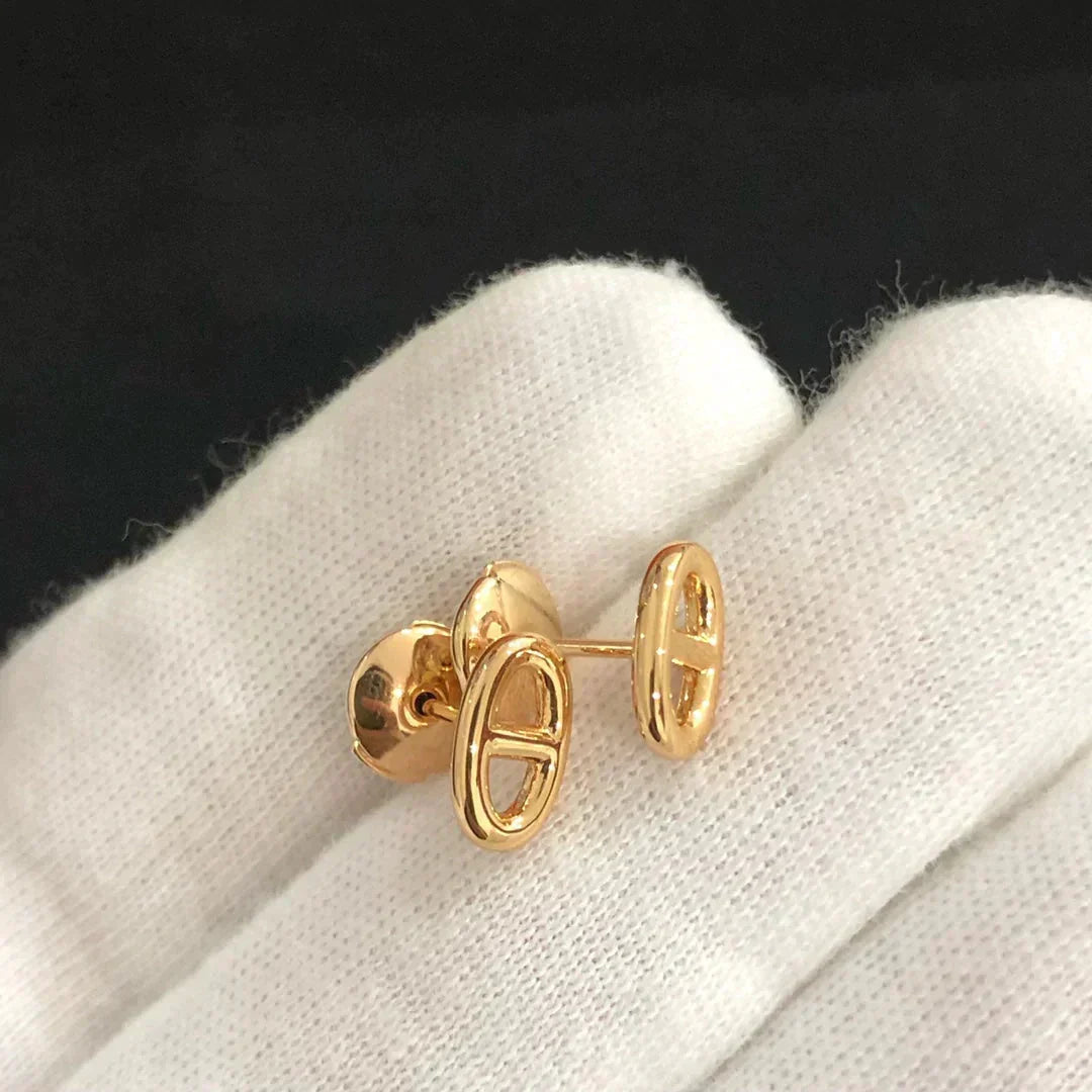 [⭐Novea]CHAINE SMALL EARRINGS GOLD AND SILVER
