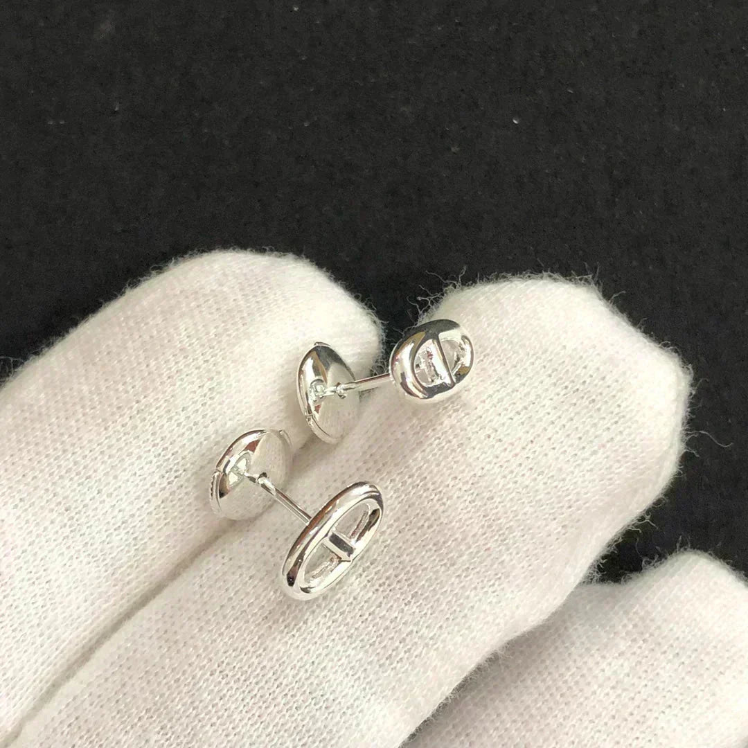 [⭐Novea]CHAINE SMALL EARRINGS GOLD AND SILVER