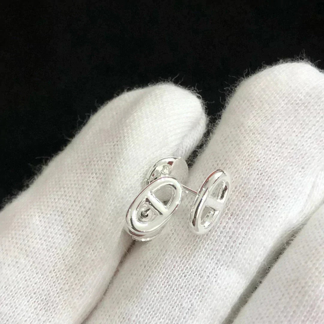 [⭐Novea]CHAINE SMALL EARRINGS GOLD AND SILVER