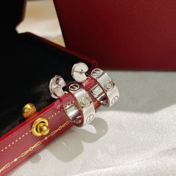[⭐Novea]LOVE EARRINGS 5.7MM 2 DIAMONDS