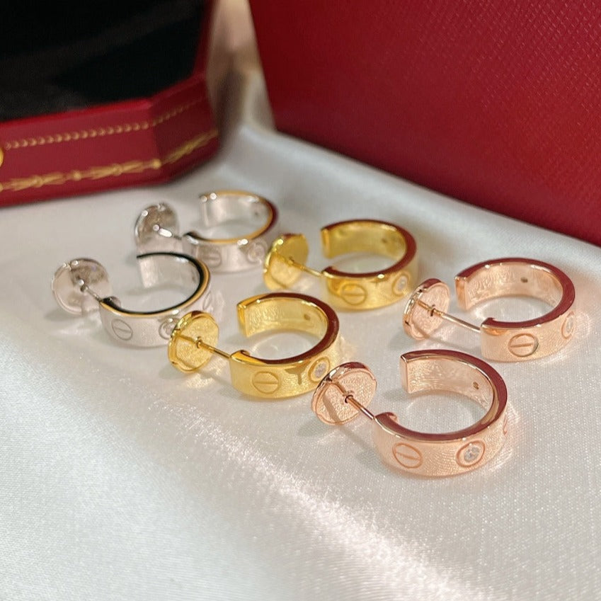 [⭐Novea]LOVE EARRINGS 5.7MM 2 DIAMONDS