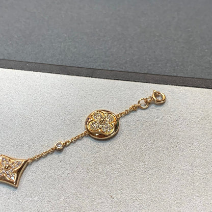 [⭐Novea]STAR AND SUN 4 MOTIFS GOLD DIAMONDS BRACELET