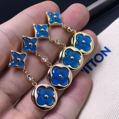 [⭐Novea]STAR AND SUN AGATE DIAMOND EARRINGS