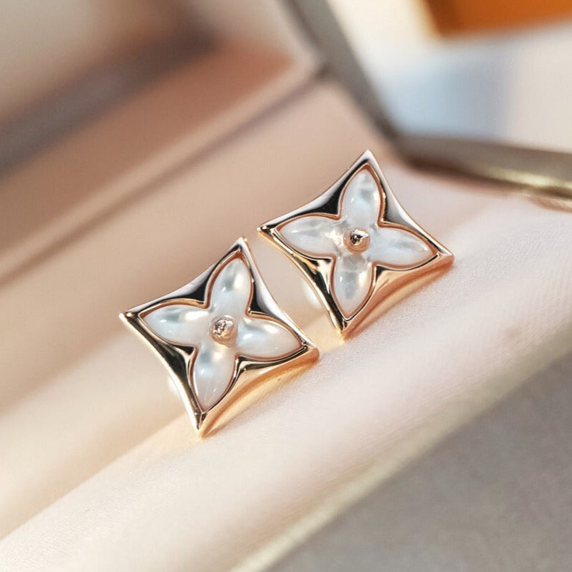 [⭐Novea]STAR MOP PINK GOLD EARRINGS