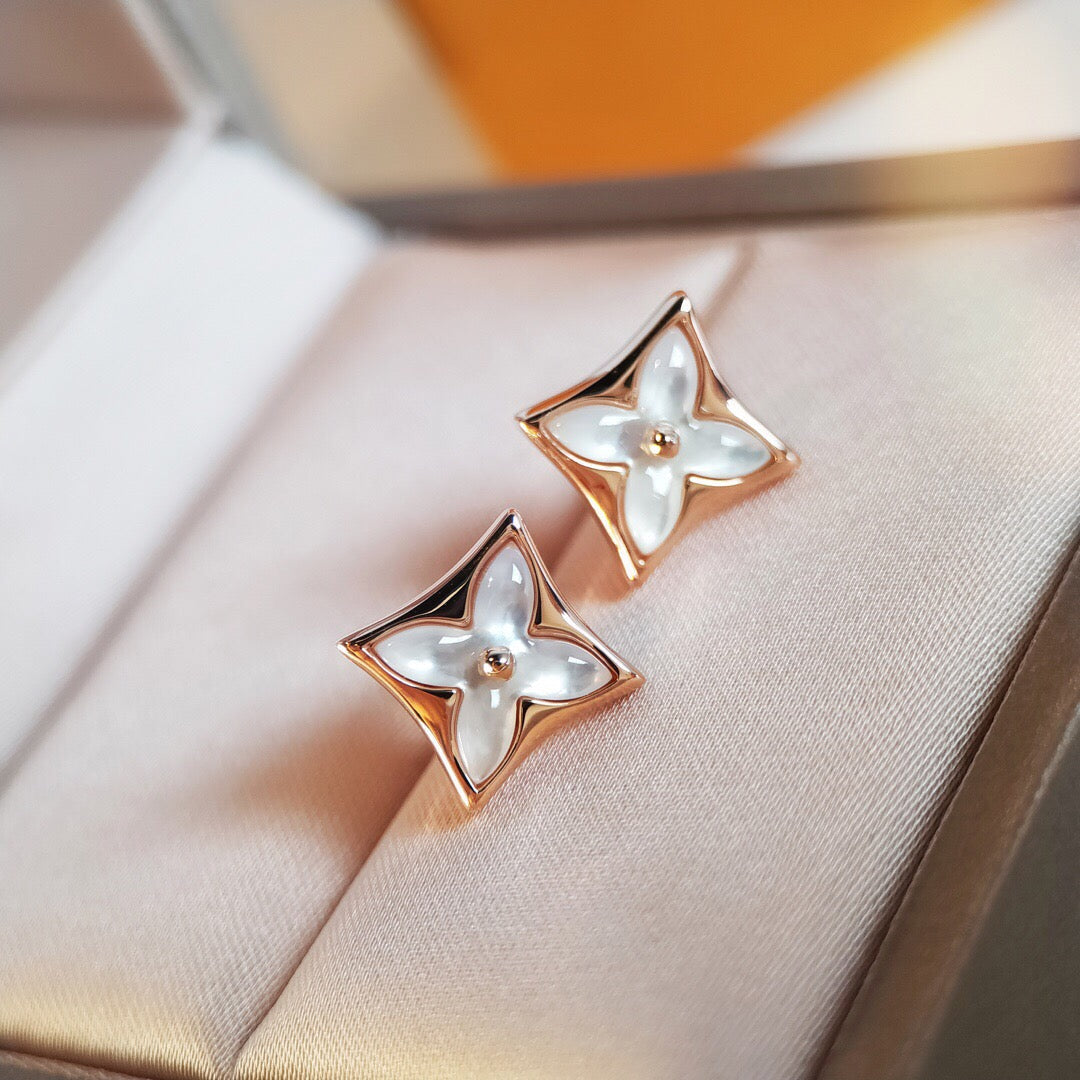 [⭐Novea]STAR MOP PINK GOLD EARRINGS