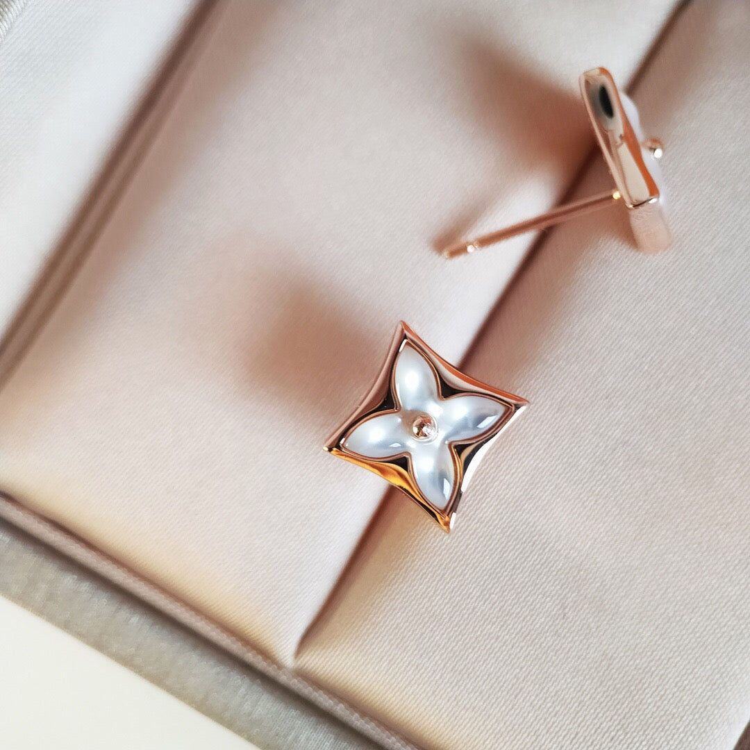 [⭐Novea]STAR MOP PINK GOLD EARRINGS
