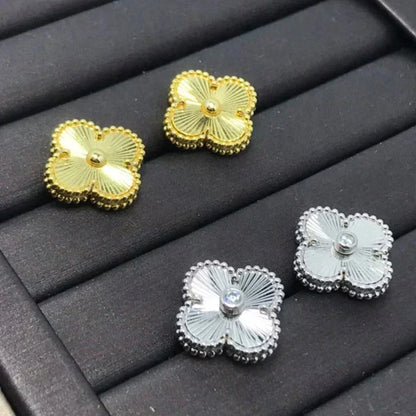 [⭐Novea]CLOVER MINI 9.5MM LASER EARRINGS