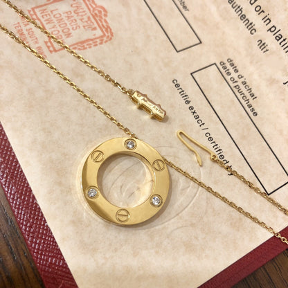 [⭐Novea]LOVE NECKLACE 16MM 3 DIAMONDS