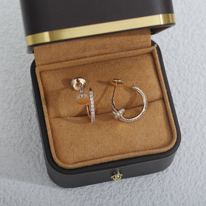 [⭐Novea]JUSTE EARRINGS 12.75MM PINK GOLD DIAMOND