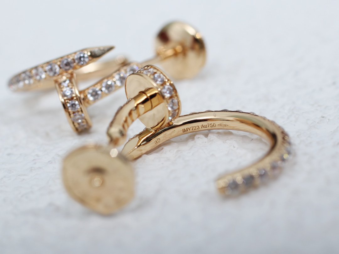 [⭐Novea]JUSTE EARRINGS 12.75MM PINK GOLD DIAMOND