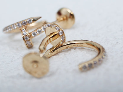 [⭐Novea]JUSTE EARRINGS 12.75MM PINK GOLD DIAMOND