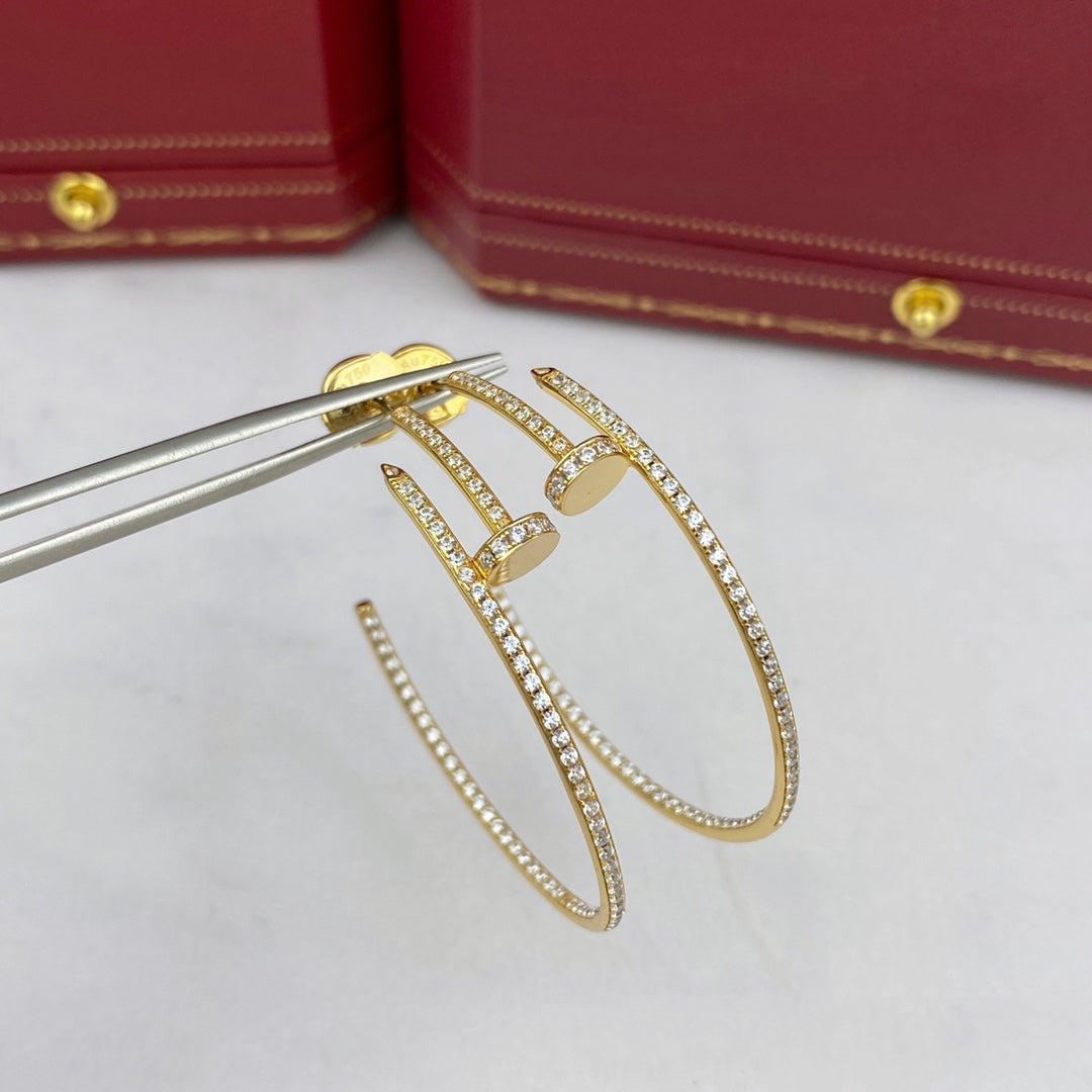 [⭐Novea]JUSTE EARRINGS FULL DIAMONDS 1.8MM