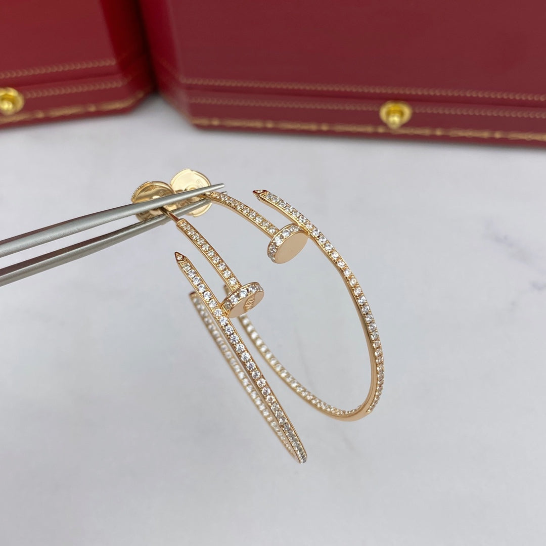 [⭐Novea]JUSTE EARRINGS FULL DIAMONDS 1.8MM
