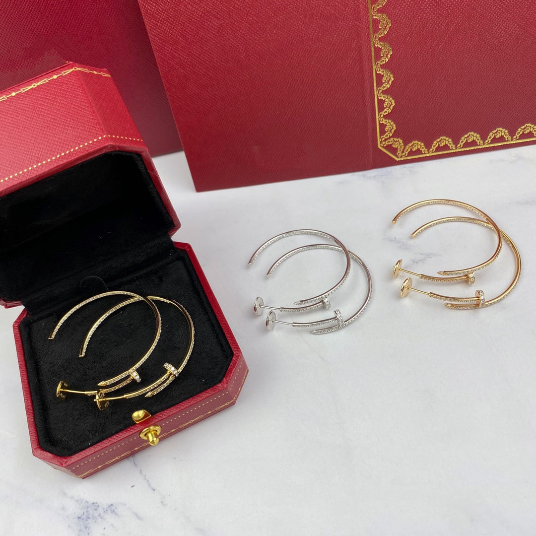 [⭐Novea]JUSTE EARRINGS FULL DIAMONDS 1.8MM