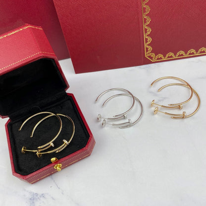 [⭐Novea]JUSTE EARRINGS FULL DIAMONDS 1.8MM