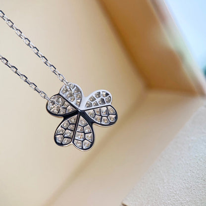 [⭐Novea]CLOVER DIAMOND NECKLACE SILVER