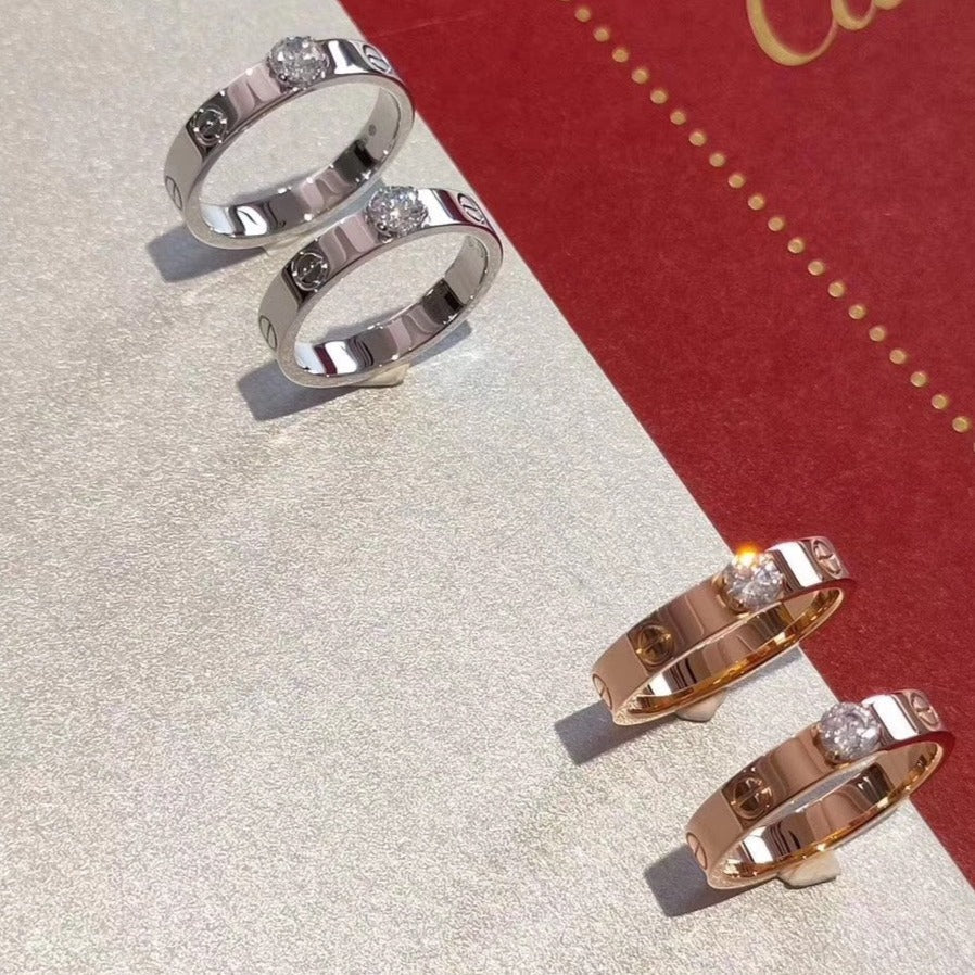 [⭐Novea]LOVE RING 3.6MM 1 BIG DIAMOND