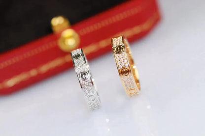 [⭐Novea]LOVE RING 3.6MM DIAMOND PAVED