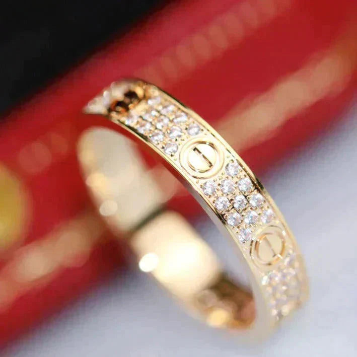 [⭐Novea]LOVE RING 3.6MM DIAMOND PAVED