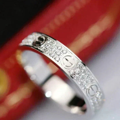 [⭐Novea]LOVE RING 3.6MM DIAMOND PAVED