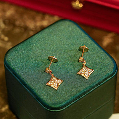 [⭐Novea]STAR DIAMONDS EARRINGS GOLD