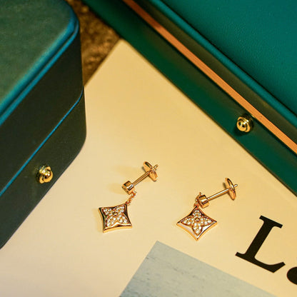 [⭐Novea]STAR DIAMONDS EARRINGS GOLD