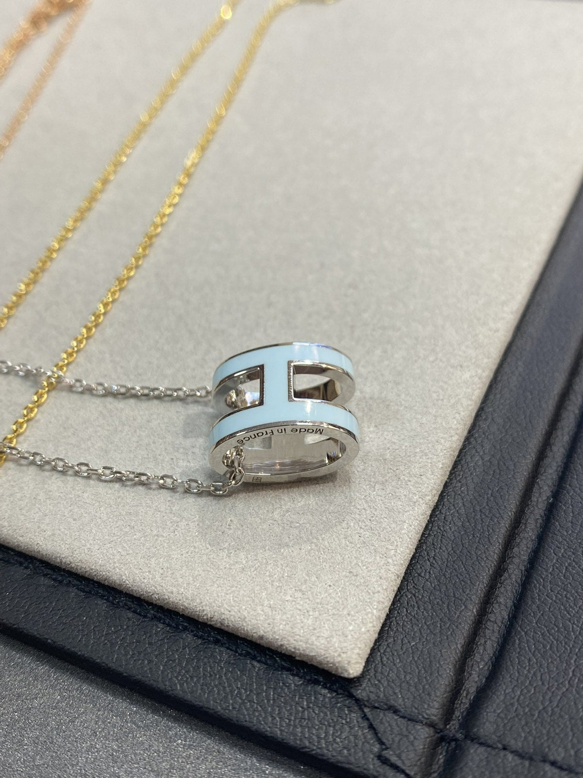 [⭐Novea]POP H LIGHT BLUE NECKLACE