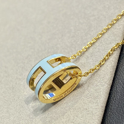 [⭐Novea]POP H LIGHT BLUE NECKLACE
