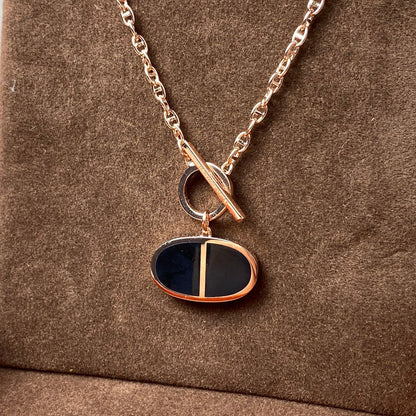 [⭐Novea]CHAINE VERSO BLACK CERAMIC NECKLACE