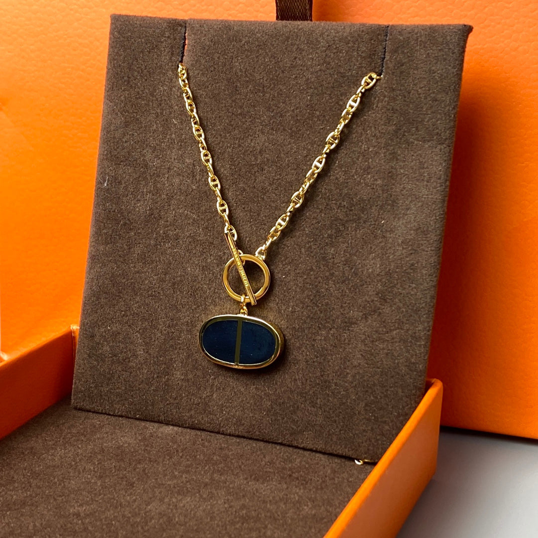[⭐Novea]CHAINE VERSO BLACK CERAMIC NECKLACE