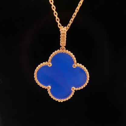 [⭐Novea]CLOVER 25MM NECKLACE TURQUOISE ROSE GOLD