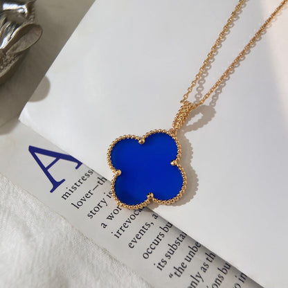 [⭐Novea]CLOVER 25MM NECKLACE TURQUOISE ROSE GOLD