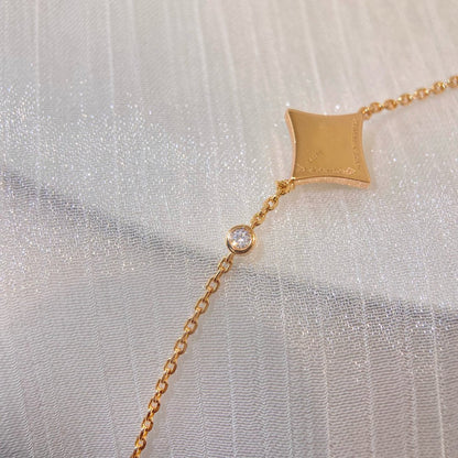 [⭐Novea]COLOR STAR PINK GOLD DIAMOND BRACELET