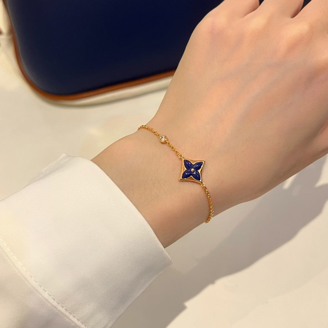 [⭐Novea]COLOR STAR PINK GOLD DIAMOND BRACELET