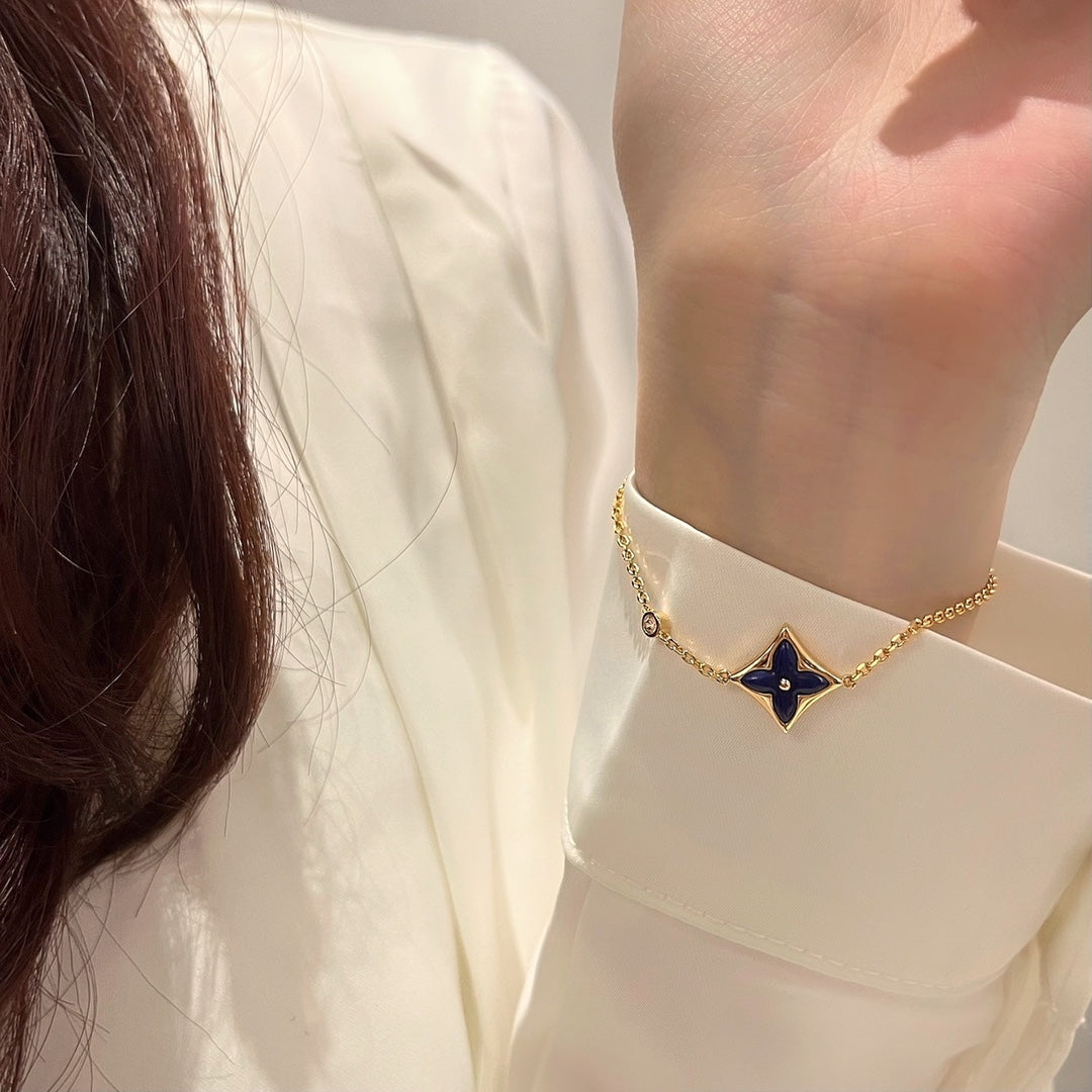 [⭐Novea]COLOR STAR PINK GOLD DIAMOND BRACELET