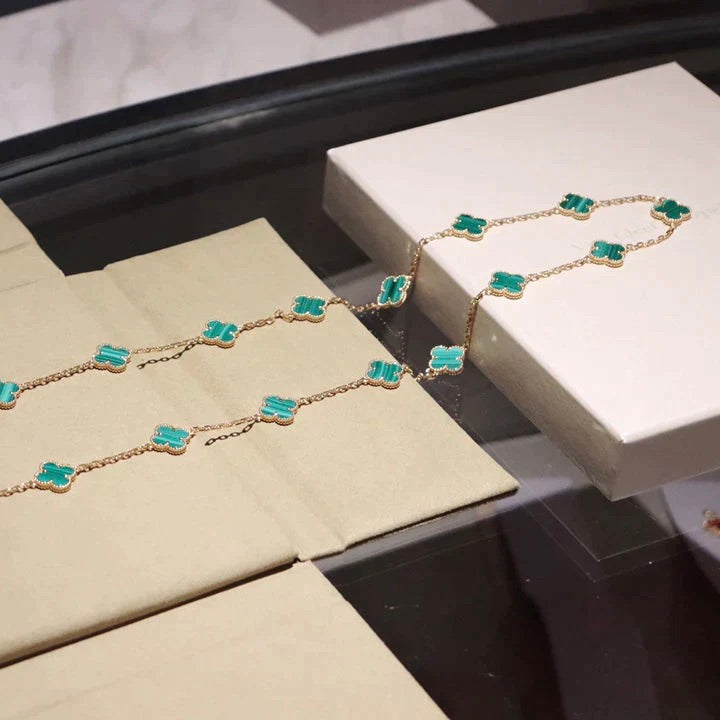[⭐Novea]CLOVER 20 MOTIFS MALACHITE GOLD