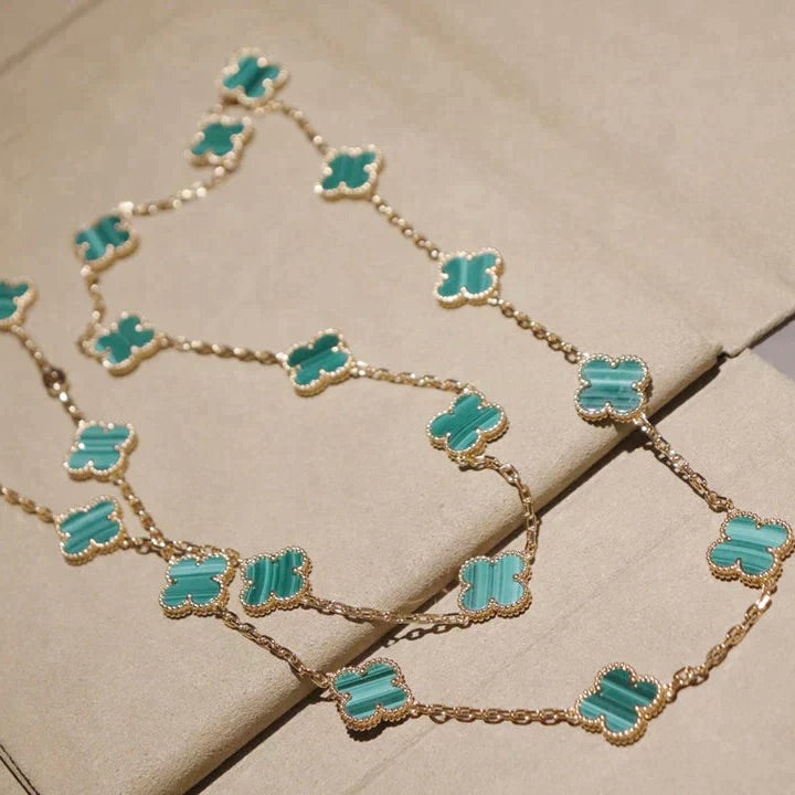 [⭐Novea]CLOVER 20 MOTIFS MALACHITE GOLD