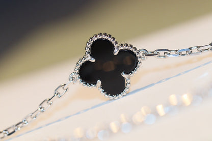 [⭐Novea]CLOVER 20 MOTIFS ONYX DIAMOND SILVER
