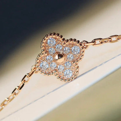 [⭐Novea]CLOVER 20 MOTIFS MALACHITE DIAMOND NECKLACE