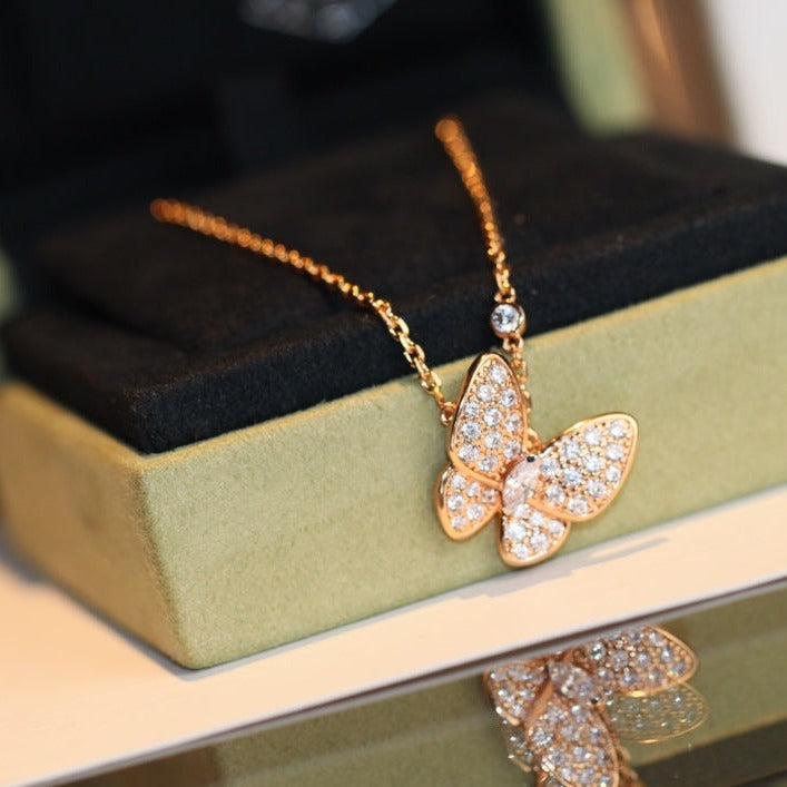 [⭐Novea]BUTTERFLY DIAMOND NECKLACE