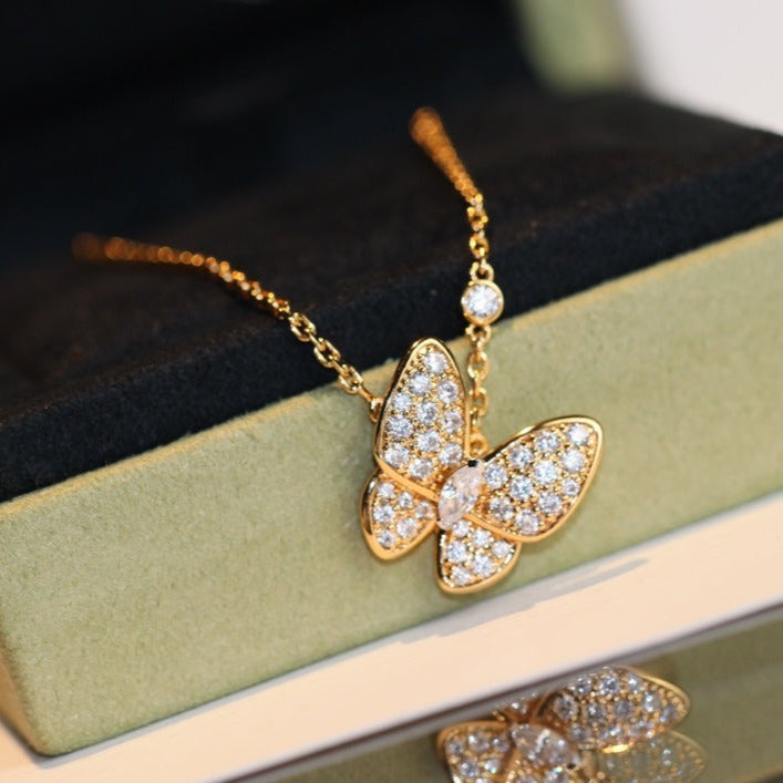 [⭐Novea]BUTTERFLY DIAMOND NECKLACE