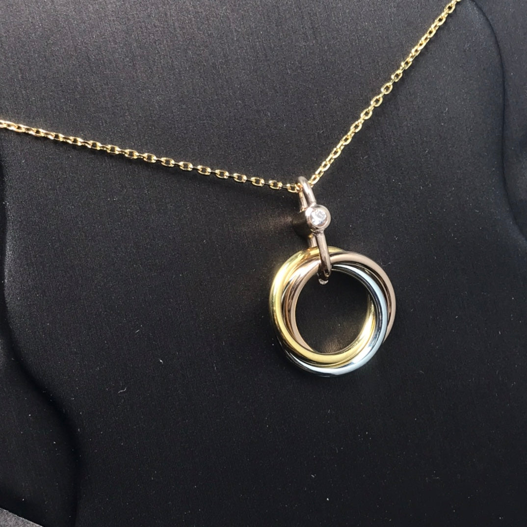 [⭐Novea]TRINITY SILVER GOLD PINK GOLD NECKLACE
