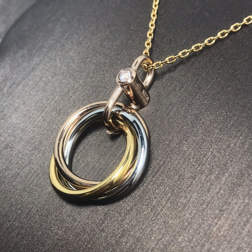 [⭐Novea]TRINITY SILVER GOLD PINK GOLD NECKLACE