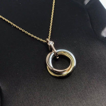 [⭐Novea]TRINITY SILVER GOLD PINK GOLD NECKLACE