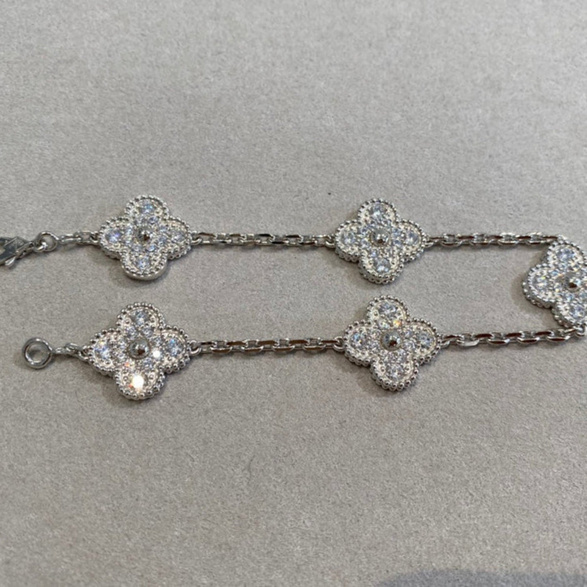 [⭐Novea] CLOVER 5 MOTIF FULL DIAMOND BRACELET COLLECTION