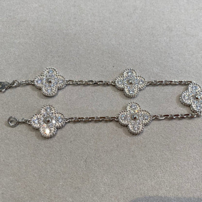 [⭐Novea] CLOVER 5 MOTIF FULL DIAMOND BRACELET COLLECTION