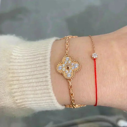 [⭐Novea] CLOVER 5 MOTIF FULL DIAMOND BRACELET COLLECTION