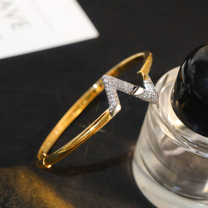[⭐Novea]VOLTE UPSITE DOWN GOLD DIAMOND BRACELET